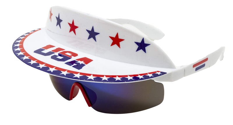 Funny Guy Mugs Polarized Visor Sunglasses, 80s & 90s Retro Vintage Sunglasses for Men and Women, Shield Sunglasses with UV Protection - Image 1