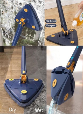 Adjustable Triangle Cleaning Mop with Automatic Water Squeezing Function plus  Reusable Mop Heads cloth - pzsku/Z8E5300FD445C43853B75Z/45/_/1669454481/038d0c58-8998-476f-b349-80ece2c6a712