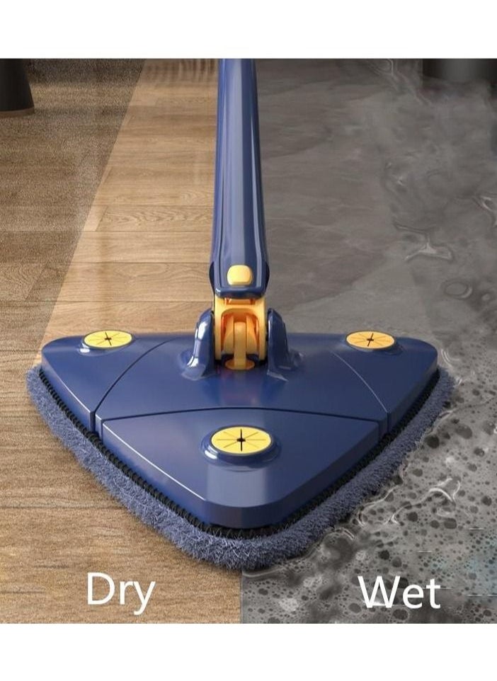 Adjustable Triangle Cleaning Mop with Automatic Water Squeezing Function plus  Reusable Mop Heads cloth