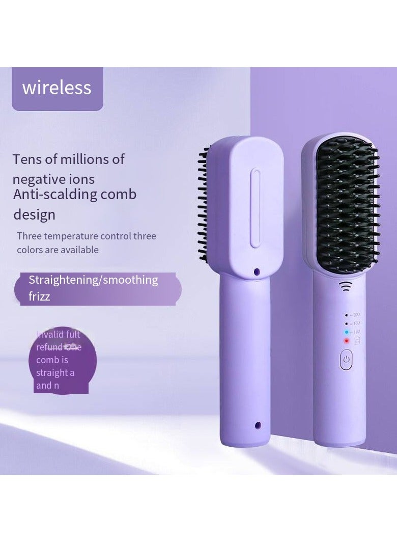 general Mini Ionic Straightening Comb – Travel-Friendly Straightener & Curler for Men/Women, Dual-Use Hair Styling Tool - Image 3