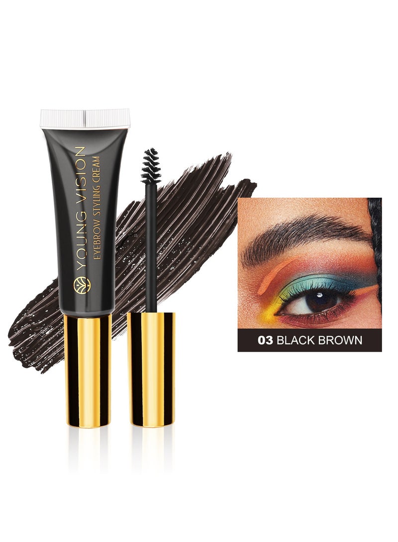 YOUNG VISION YOUNG VISION eyebrow dyeing cream three-dimensional shaping eyebrow gel square water solid color wild natural not easy to smudge black  - Image 1