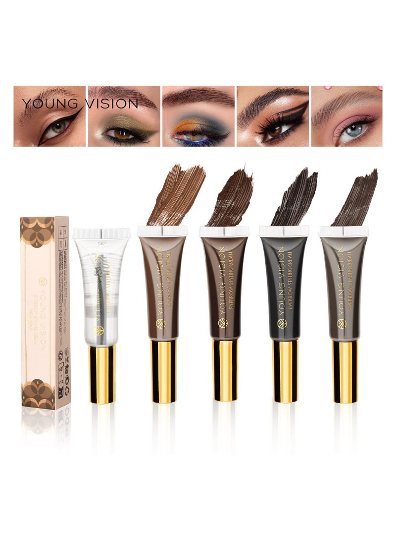 YOUNG VISION YOUNG VISION eyebrow dyeing cream three-dimensional shaping eyebrow gel square water solid color wild natural not easy to smudge black  - Image 2