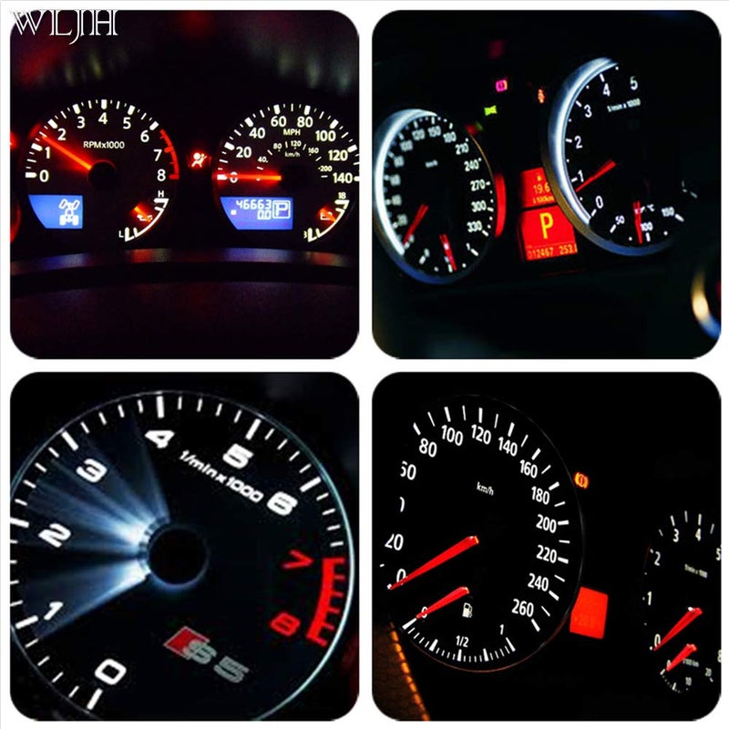 WLJH T10 194 LED Light Bulb 168 Bright Instrument Panel Gauge Cluster Dashboard LED Light Bulbs Set 10 T10 Bulbs with 10 Twist Lock Socket PC194 - White - Image 5