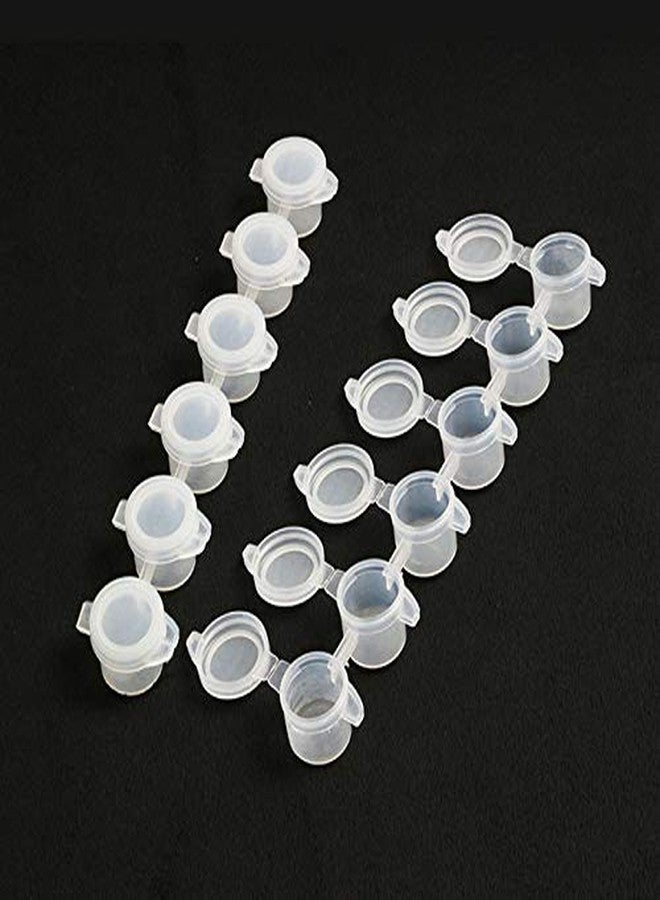 Tegg Paint Pots Strip 60PCS 3ml/ 0.1oz Mini Empty Plastic Paint Cups Jars Pigment Storage Containers(6Cups/ Strip,10 Strips) - Image 4