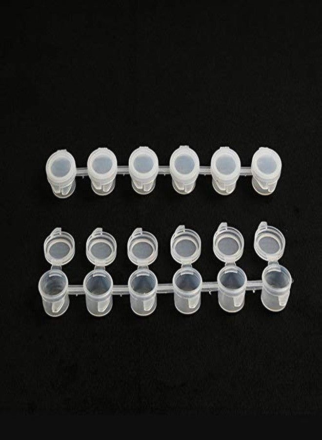 Tegg Paint Pots Strip 60PCS 3ml/ 0.1oz Mini Empty Plastic Paint Cups Jars Pigment Storage Containers(6Cups/ Strip,10 Strips) - Image 3