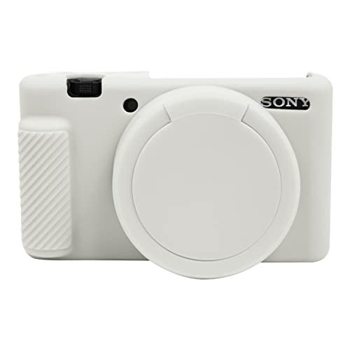 Easy Hood Camera Case for Sony ZV-1 Camera Removable Lens Cover,Anti-Scratch Silicone Soft Camera Case Compatible with Sony ZV-1 ZV1 Camera(White) - Image 1