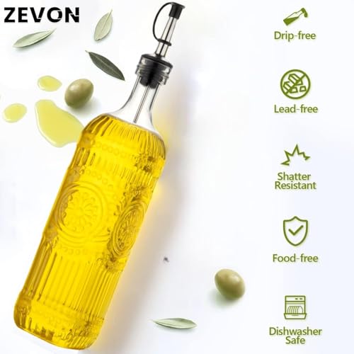 ZEVON® Oil Dispenser 900ML Plastic - Premium Oil Bottle for Kitchen and Cooking | Durable Oil Container for Storage | Sleek Design for Easy Pouring | 900ml Capacity - Image 2