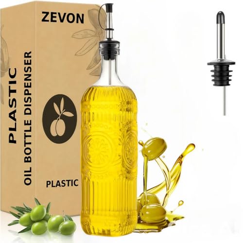 ZEVON® Oil Dispenser 900ML Plastic - Premium Oil Bottle for Kitchen and Cooking | Durable Oil Container for Storage | Sleek Design for Easy Pouring | 900ml Capacity - Image 1