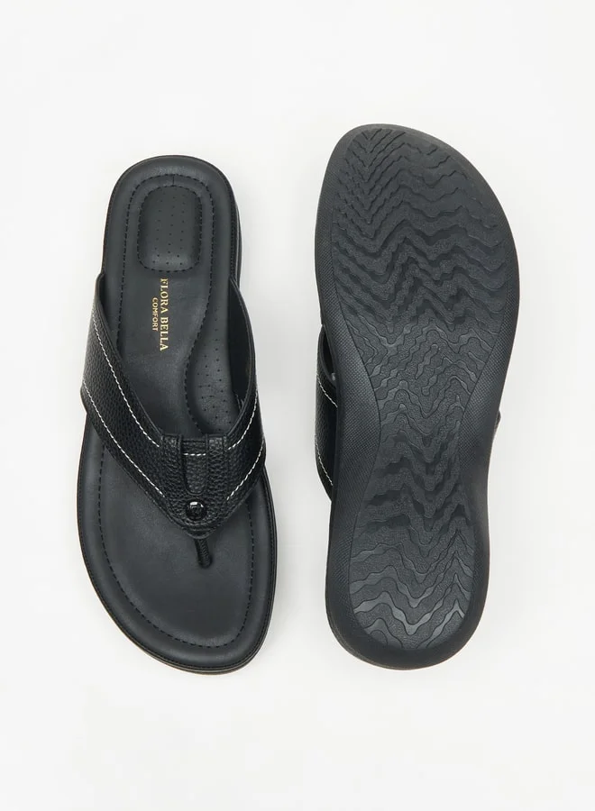 فلورا بيلا من شو إكسبرس Women's Solid Slip-On Sandals