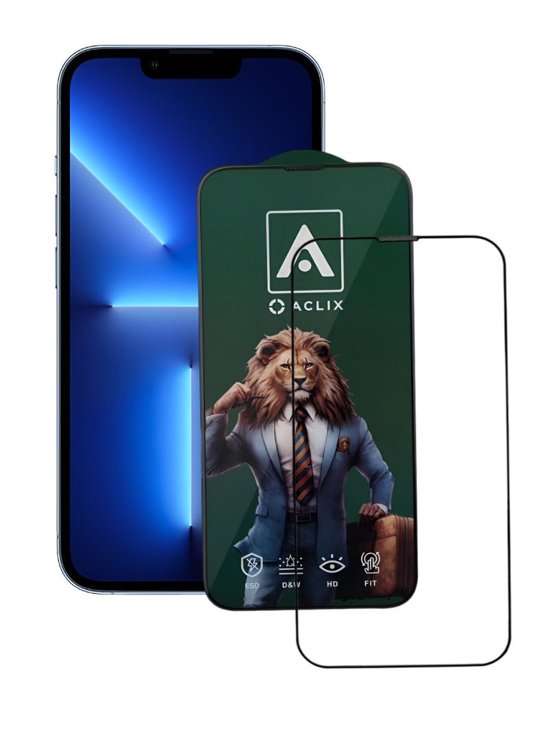 ACLIX Antistatic ESD Dustproof Premium Quality High Definition Tempered Glass Screen Protector Designed For  iPhone 13 Pro Max - Image 1