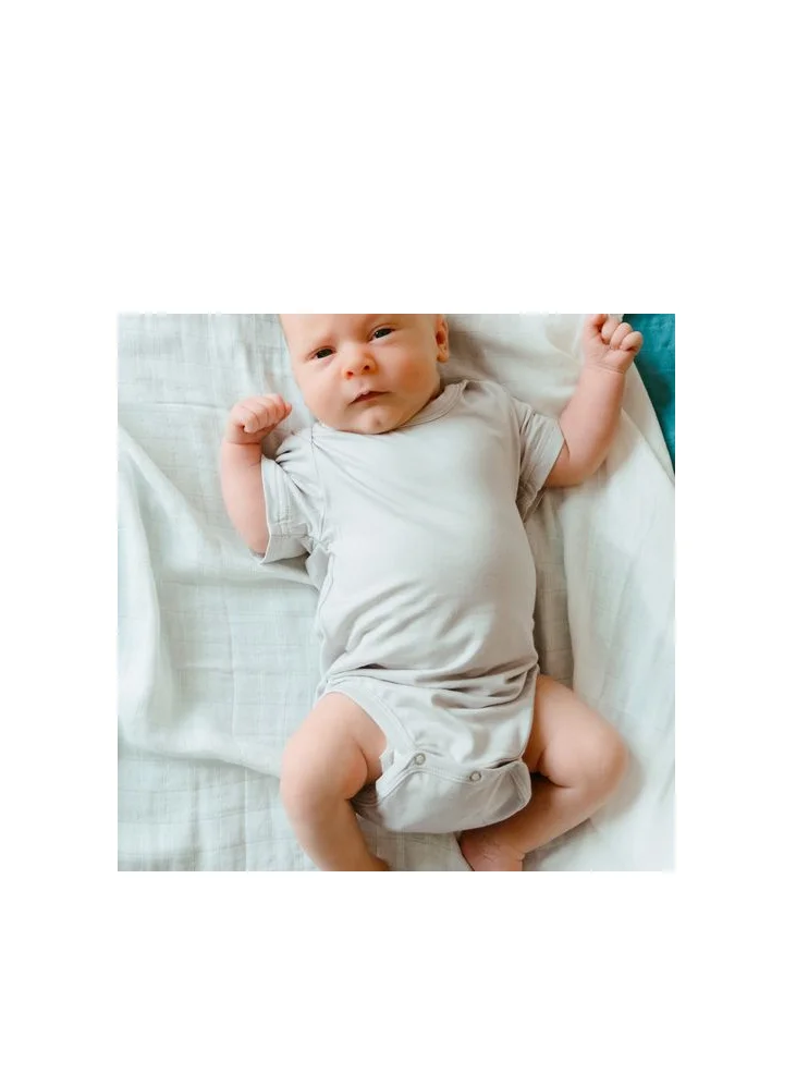 أنفي بيبي Set of 3 Organic Bamboo Spandex Bodysuit- Gift set 0-3m	White