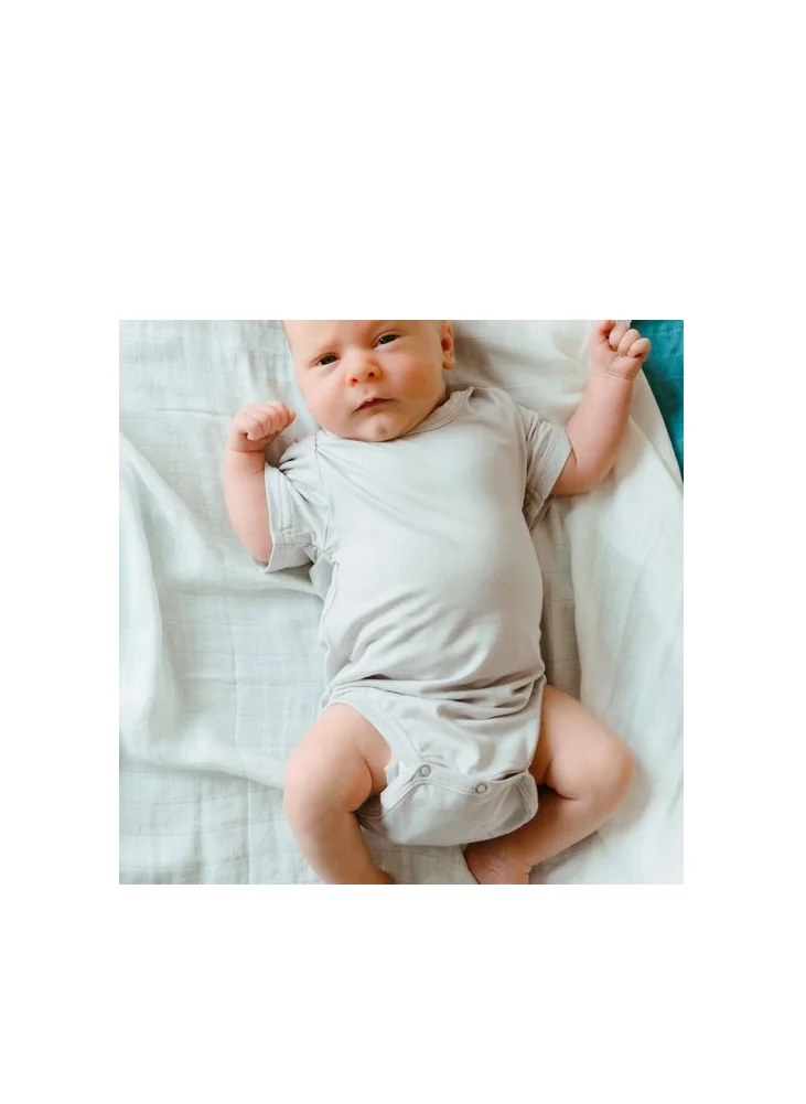 أنفي بيبي Set of 3 Organic Bamboo Spandex Bodysuit- Gift set 0-3m	White