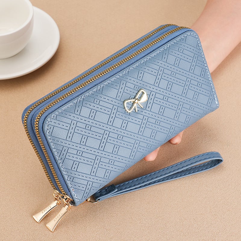 Multifunctional Solid Color PU Leather Wallet, RFID Blocking Design Portable Daily Storage Purse for Cards Cash Coin Business Use - Image 2