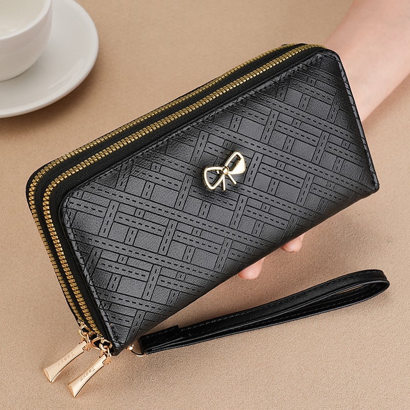 Multifunctional Solid Color PU Leather Wallet, RFID Blocking Design Portable Daily Storage Purse for Cards Cash Coin Business Use - Image 4