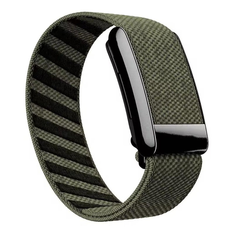 erorex For Whoop 4.0 Elastic Nylon Watch Band(Grey Green) - Image 1