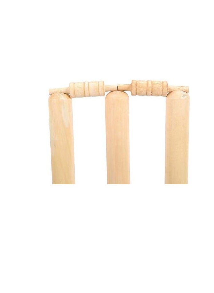 Generic Cricket Wooden Wicket Stumps with Spring Stand 28 Inch Durable Multi-Color (2pcs)  - Image 2