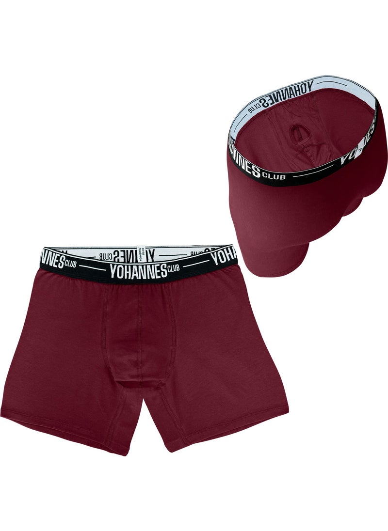 Yohannes Club - men, Special Anatomical Cotton Boxer, single, Claret Red - Image 1