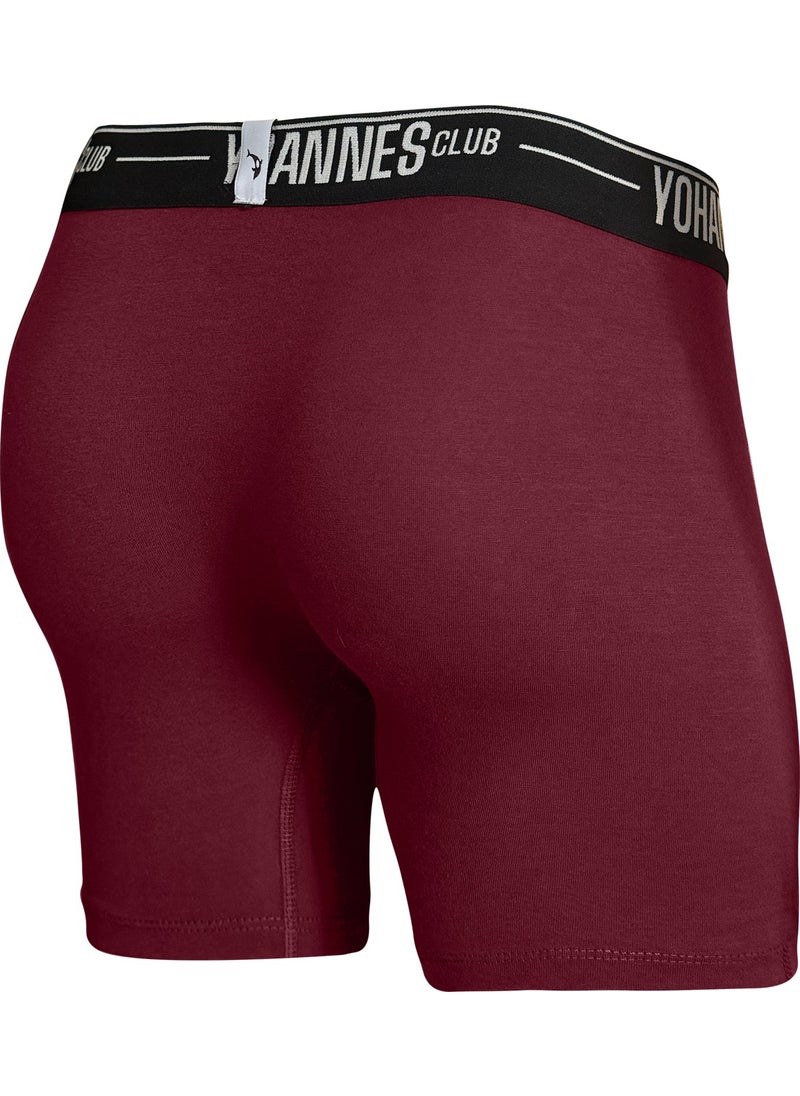Yohannes Club - men, Special Anatomical Cotton Boxer, single, Claret Red - Image 1