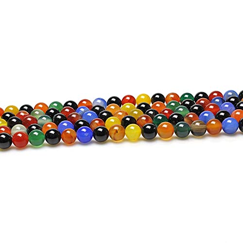 MJDCB Natural Stone Beads Colorful Agate Round Loose Beads for DIY Necklace Bracelat Jewelry Making (10mm) - Image 4