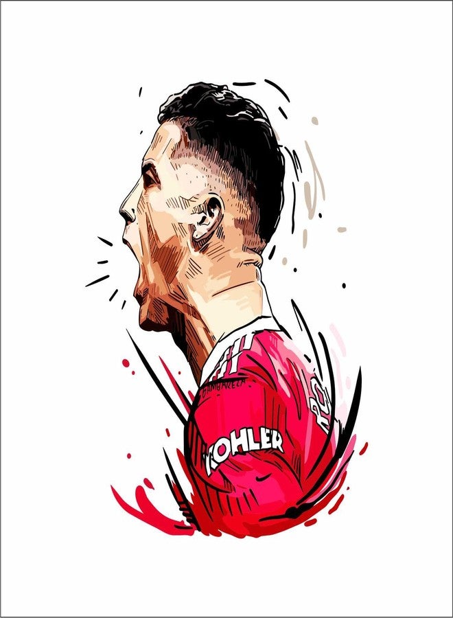 Wall Attraction™ Cristiano Ronaldo CR7 Wall Stickers & Murals Size - 50x58cm MD14_S - Image 3