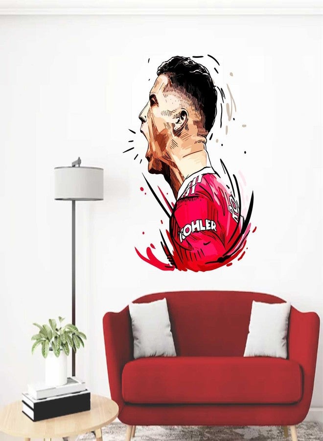 Wall Attraction™ Cristiano Ronaldo CR7 Wall Stickers & Murals Size - 50x58cm MD14_S - Image 1