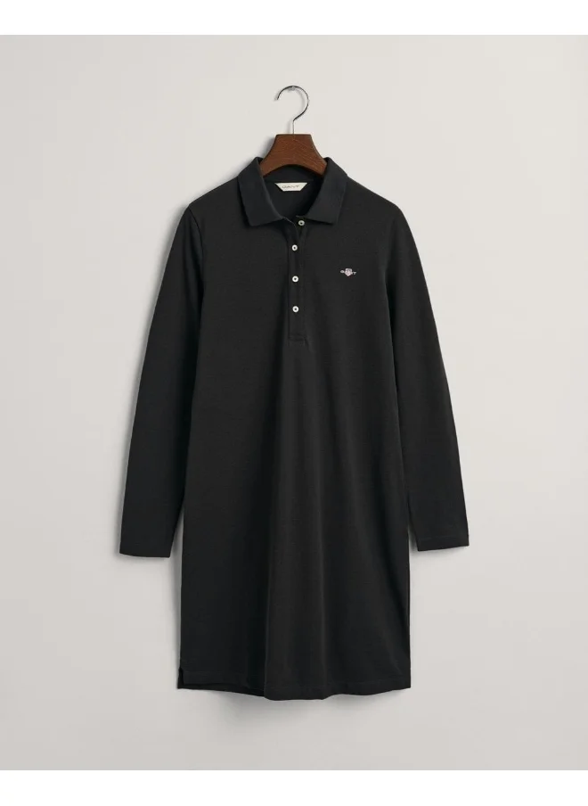 GANT Gant Shield Pique Long Sleeve Dress