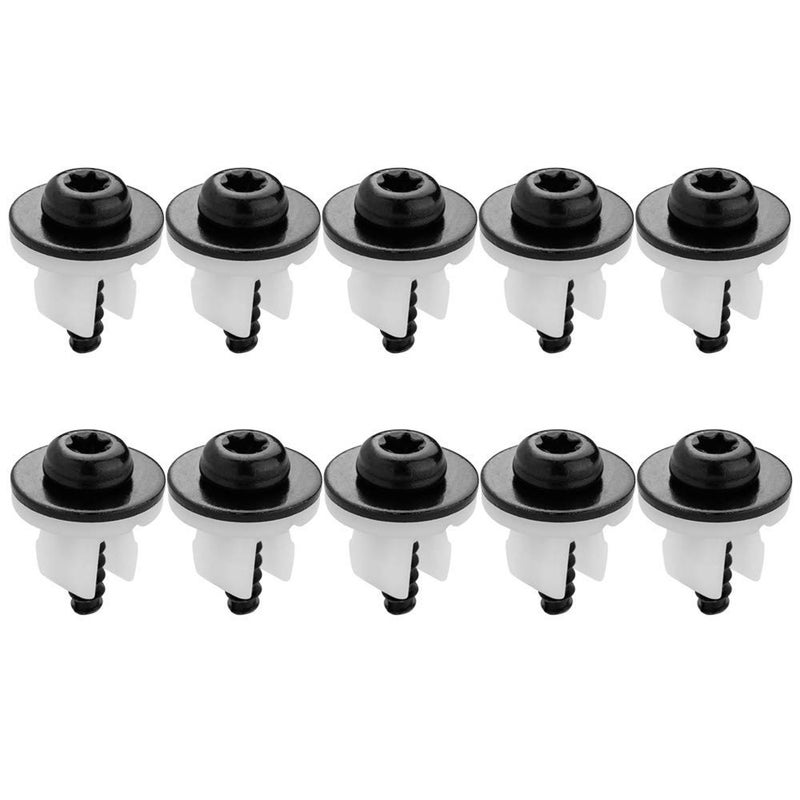 Belleone 10 Set Splash Shield Screws Fit for Ford Escape T30 Torx Head Bolts Grommets for Undertray Engine Fender Liner Deflector Grille F150 Edge Focus Fusion CMax SMax Transit Lincoln MKC