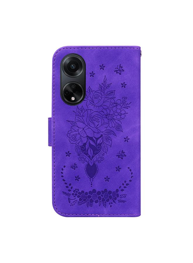 S-TOP Case For OPPO A98 5G / F23 5G India Butterfly Rose Embossed Leather Phone Case - Image 3