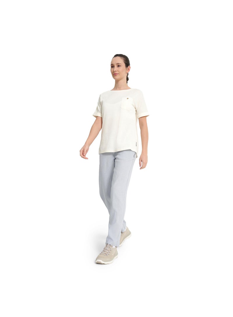 Outventure Outventure Women's Light Grey Trousers – Water-Repellent, 3 Pockets, Reflective Elements, Comfortable Fit, Ideal for Travel & Outdoor Adventures  - Image 4