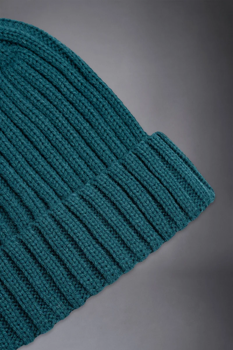 Doppelganger Blue Men's ribbed cap - Torquoise for Men | Best Price UAE