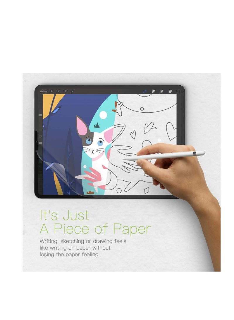 واقي شاشة Paperfeel متوافق مع iPad Pro 11 (2022 و2021 و2020 و2018) / iPad Air الجيل الخامس (10.9 بوصة، 2022) / iPad Air الجيل الرابع (10.9 بوصة 2020)، اكتب وارسم كما هو الحال على الورق، شفاف - Image 4