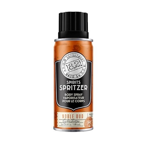 18.21 Man Made Men’s Spirits Spritzer Noble Oud, 3.4 oz. - Long-Lasting All Over Body Spray with Masculine Aromatics - Gifts for Him - Image 1