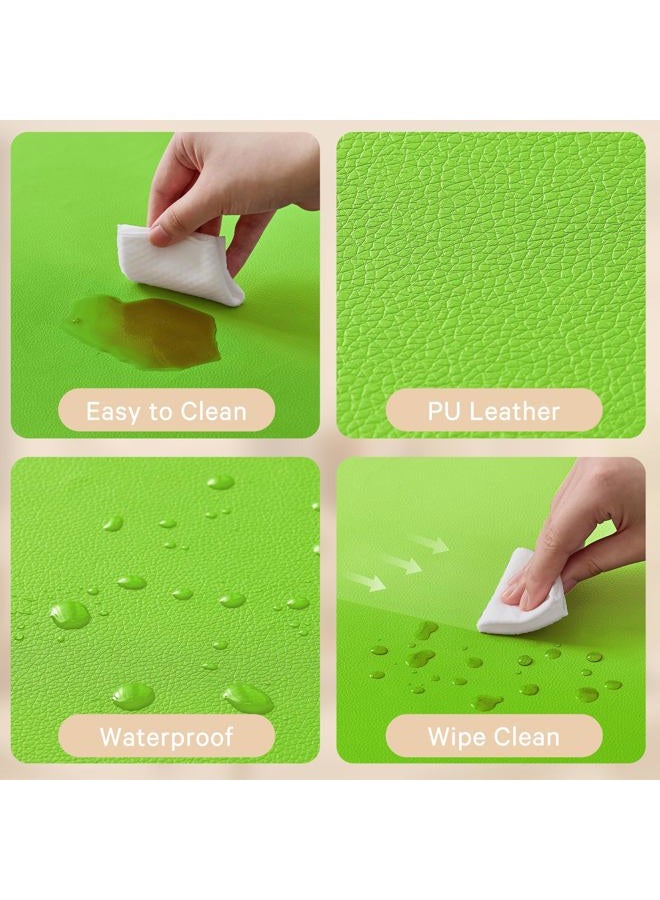 ILPEOD Waterproof Baby Play Mat for Floor 1.3" Thick Memory Foam 50 * 50 Cushion Playpen Playmat Tummy Time Crawling Mat Nursery Rug Pad Mattress Create Soft & Saferea for Infants,Toddler,Kids,Green - Image 5