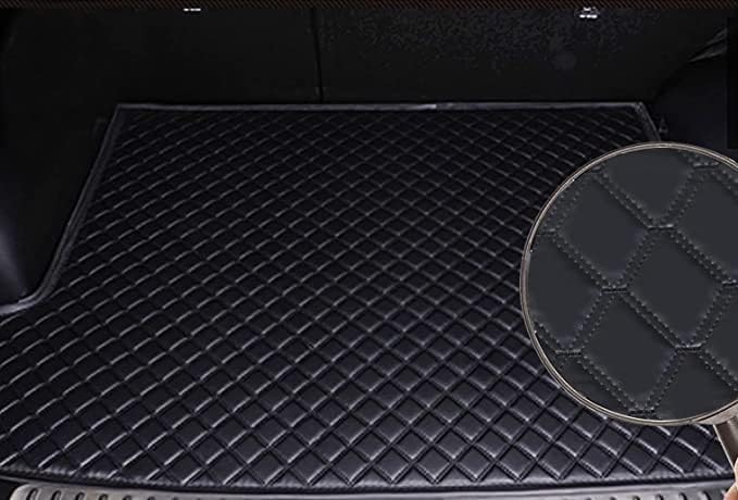 KEXES Premium for Hyundai Verna Custom Fitted Car Trunk/Boot/Dicky Base Mat | Italian Leather | for Passenger Car | Black with Black Thread - Image 1