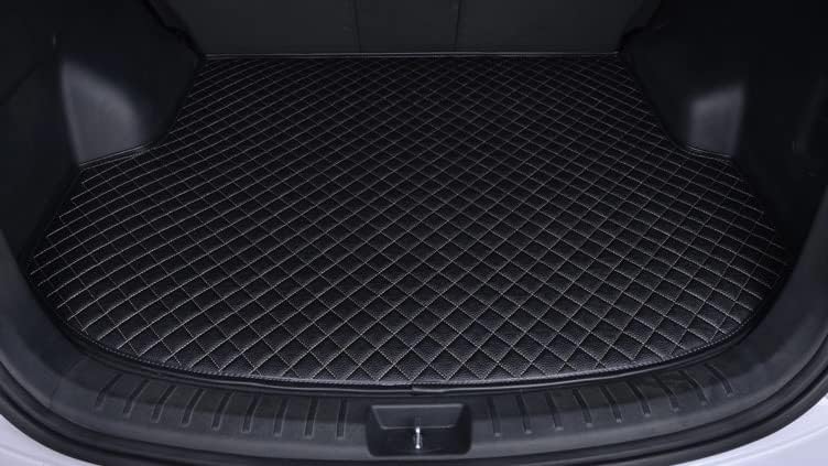 KEXES Premium for Hyundai Verna Custom Fitted Car Trunk/Boot/Dicky Base Mat | Italian Leather | for Passenger Car | Black with Black Thread - Image 3