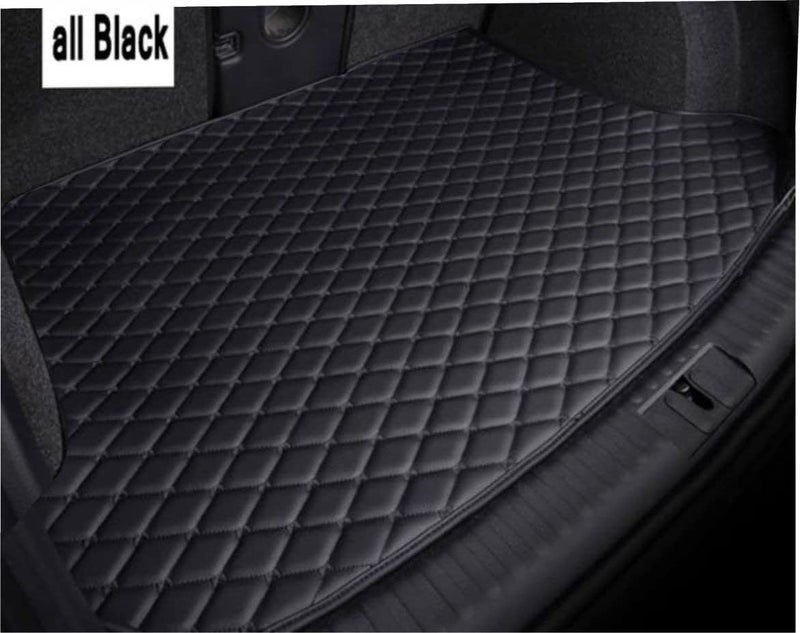 KEXES Premium for Hyundai Verna Custom Fitted Car Trunk/Boot/Dicky Base Mat | Italian Leather | for Passenger Car | Black with Black Thread - Image 2