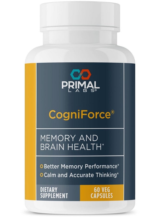 Primal Labs Primal Health Cogniforce Memory & Brain Health Acetyl Lcarnitine Formula Better Cognitive Performance Clarity + Focus + Better Recall + Calm Thinking Dietary Supplement 60 Capsules  - Image 2