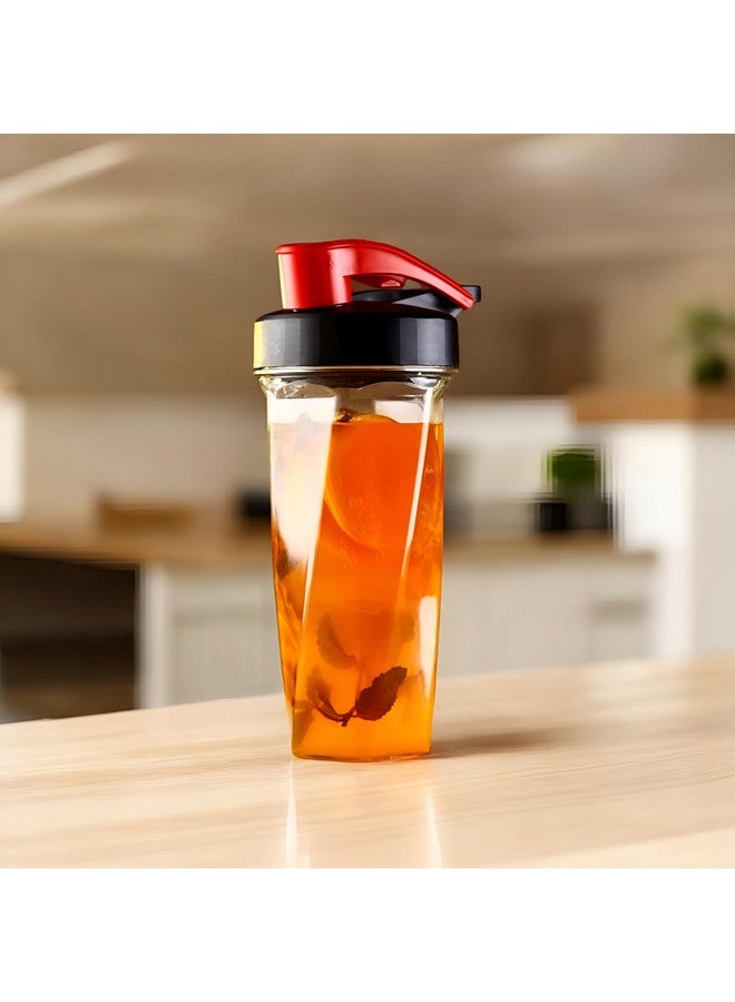 Simplyhut Simplyhut Fitness Juice Shaker Bottle - 800ml Plastic Transparent Protein Shaker with Leak-Proof Spout Cap for Smoothies, Juice & Water, Perfect BPA Free Sipper Bottle for Travel, Yoga, Gym & Workout  - Image 2