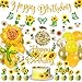 JCOOS Sunflower Party Decorations Sunflower Birthday Party Decorations Include Balloons Banner Cake Toppers Stickers Sunflower Birthday Decorations for Women and Girls - Image 3