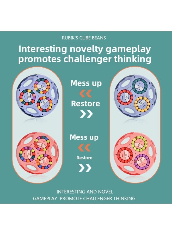 Children's Beads Educational Thinking Training Toys 4 Focus 5 Intelligence Development 6 Children's Brains 10 Logic 8-12 Years Old-Color:Orange-double-sided Ball Disc + Tetris-Specifications:No Specifications - Image 4