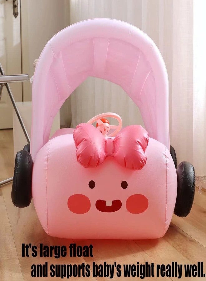 qiaoniuniu Baby Pool Float, Infant Toddler Swim Floaties with Canopy for 1-5 Years Girls Color Pink - Image 2