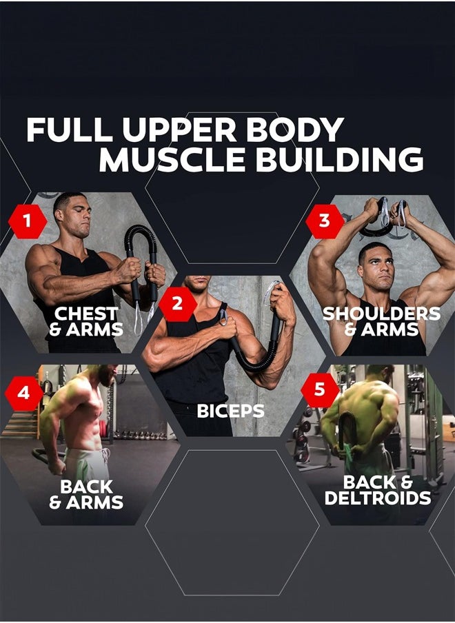 Occuwzz - Essential Arm Bars for Fitness Multi-directional Muscle Barbell Arm Training Shoulder Strengthening Spring Exercises Chest and Biceps Training - Image 1