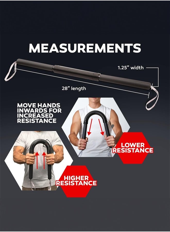 Occuwzz - Essential Arm Bars for Fitness Multi-directional Muscle Barbell Arm Training Shoulder Strengthening Spring Exercises Chest and Biceps Training - Image 1