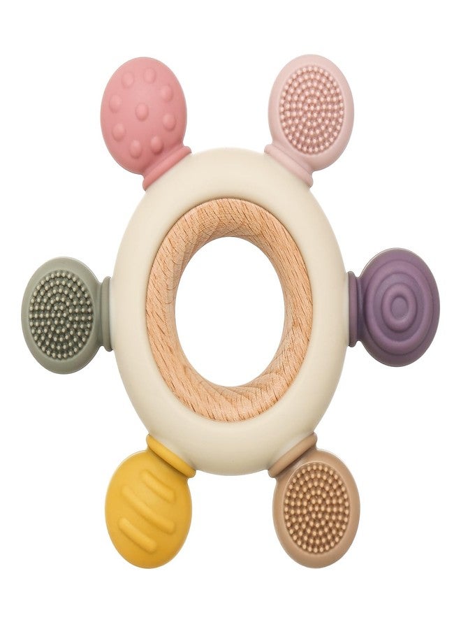 CARTSHOPPER Teething Toys for Babies, Baby Teethers Toy Teething Ring Silicone, Grasping Teething Toy, BPA Free Teething Newborn Accessories for Baby 0 3 6 9 12 18 Months - Image 1