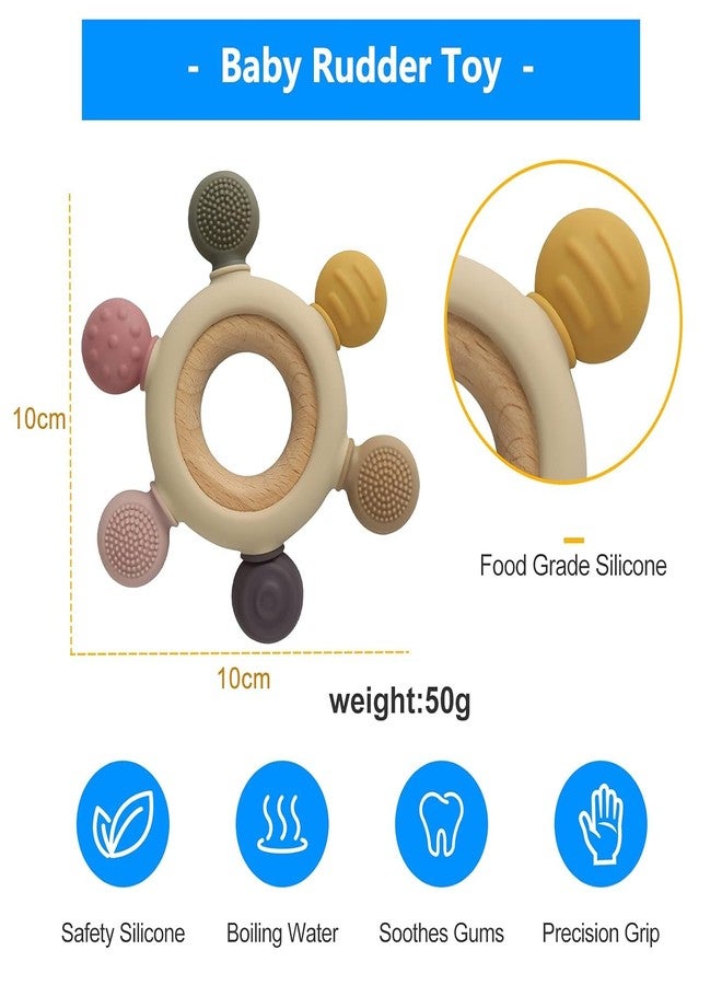 CARTSHOPPER Teething Toys for Babies, Baby Teethers Toy Teething Ring Silicone, Grasping Teething Toy, BPA Free Teething Newborn Accessories for Baby 0 3 6 9 12 18 Months - Image 2