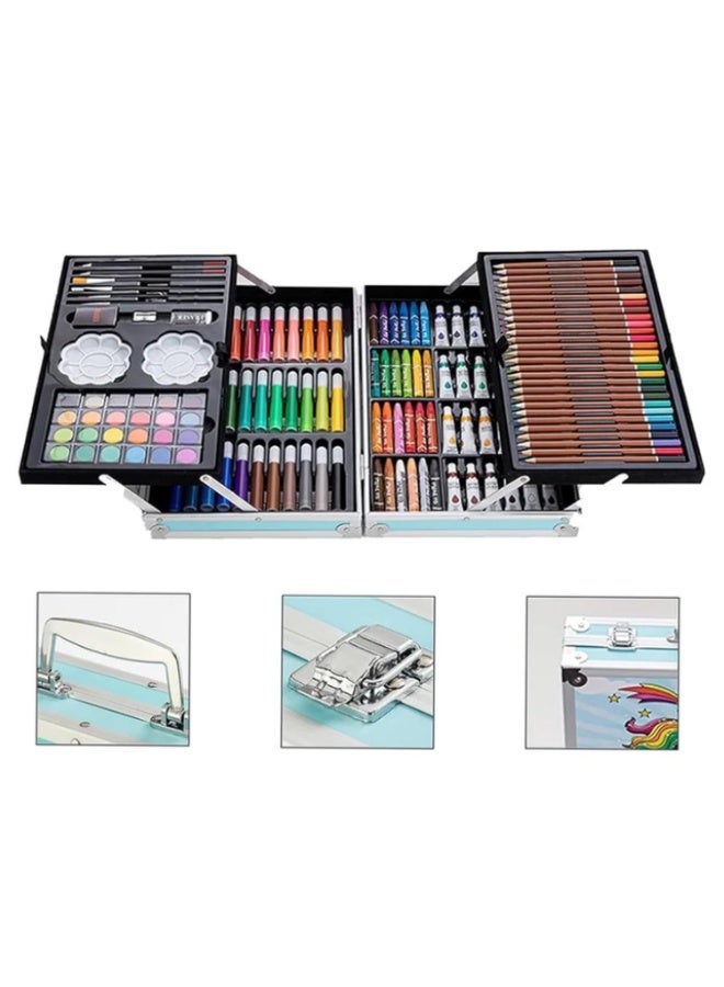 l'elefante Premium 145-Piece Art Set for Kids & Adults – Drawing & Painting Kit with Markers, Watercolors, Crayons, Pencils & Aluminum Case  - Image 4