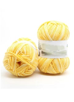MileMelo 2-Piece Hand Knitting Wool Yellow  - Image 1