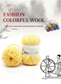 MileMelo 2-Piece Hand Knitting Wool Yellow  - Image 4