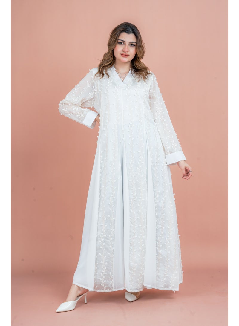 اكسا جلابية مطرزة بتلات ناعمة - Image 5