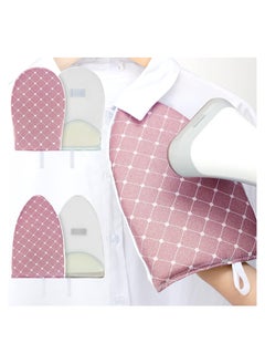 Excefore 2 Pieces Gloves for Steamer Garment Steamer Ironing Gloves Waterproof Anti Steam Mitt with Finger Loop Heat Resistant Ironing Board for Clothes Steamers Protective Ironing Board Holder (Pink, Plaid)  - Image 1